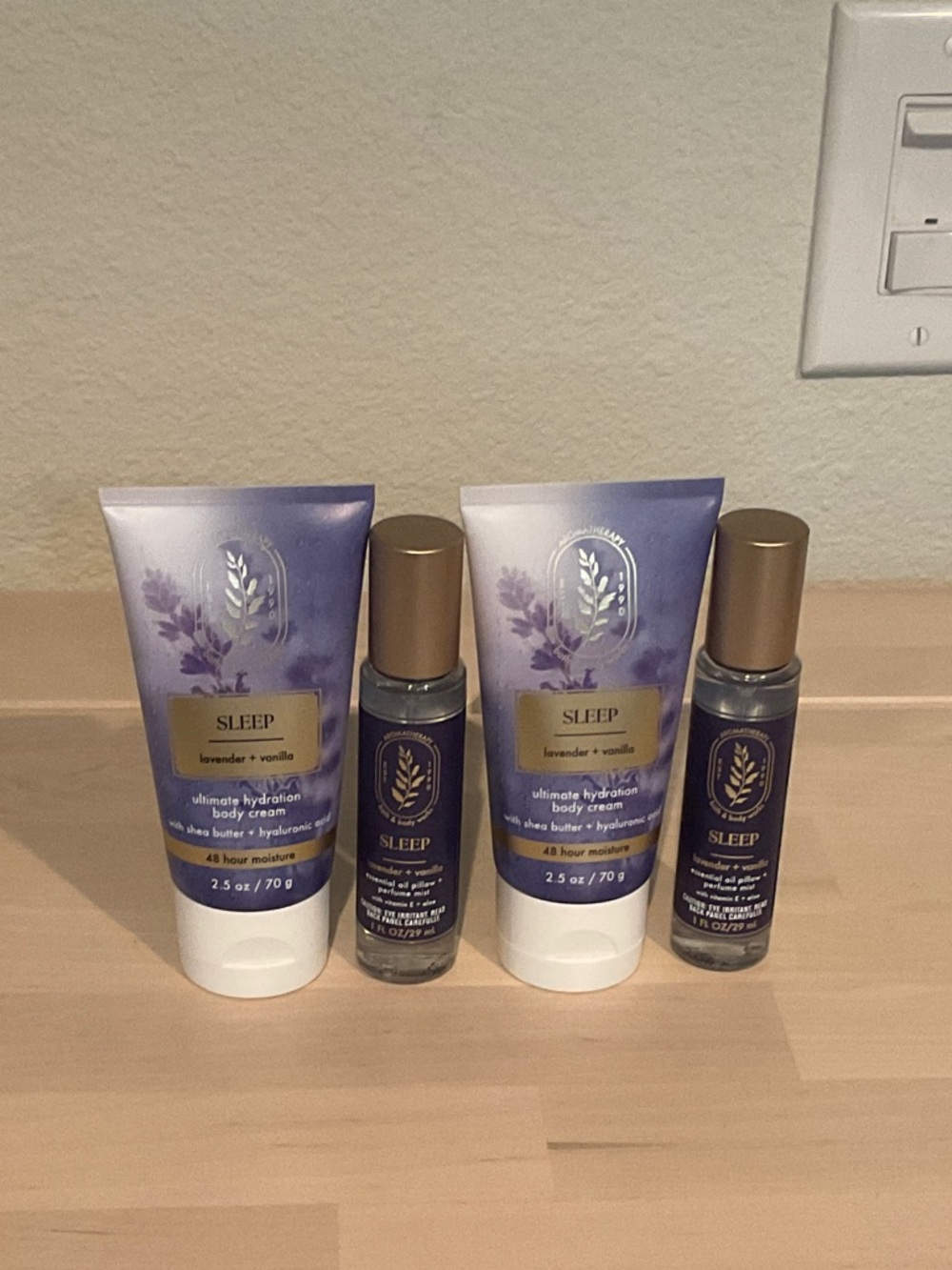 Sleep Lavender + Vanilla Scented Essential Oil Mist & Body Cream Bundle